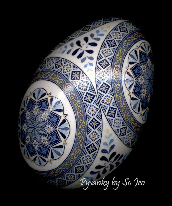 Cerulean Blues Ukrainian Easter Egg Pysanky By So Jeo